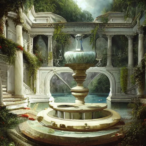 Image similar to paint surrealist ⛲, ferdinand knab, high definition and detailed 4 k