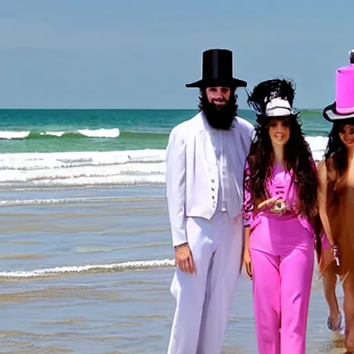 Image similar to hasidic jews in daytona beach during a spring break video