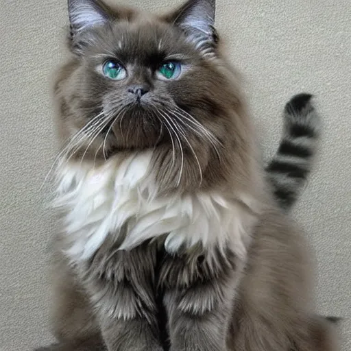 Image similar to ragdoll cat dragon hybrid