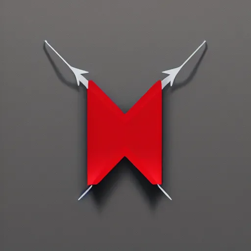 Prompt: arrow 3 d app icon material design pixar