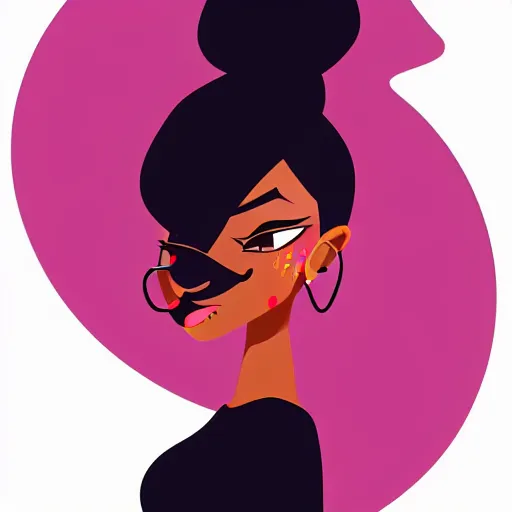 Prompt: a 2 d character design, vector art, black female singer, digital art, portrait, 4 k, 8 k, sharp focus, smooth, illustration, concept art