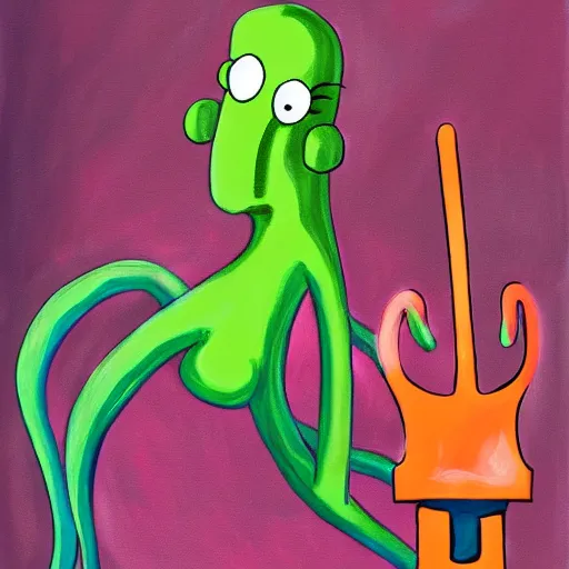 Dragonsteinn on X: Chad Squidward. #art #artist #digitalart #Memes #chad  #CHADS #painting  / X