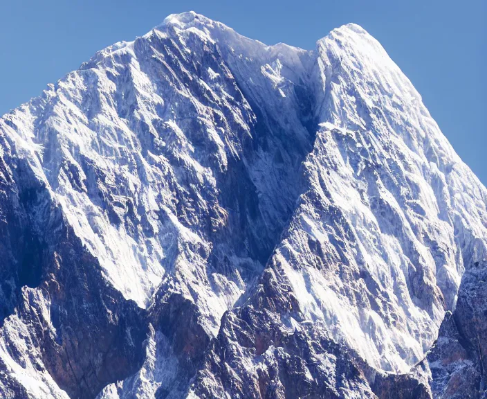 Prompt: 4 k hd, high detail photograph of mount k 2, shot with sigma f / 4. 2, 2 5 0 mm sharp lens, wide shot, consistent, volumetric lighting, high level texture render