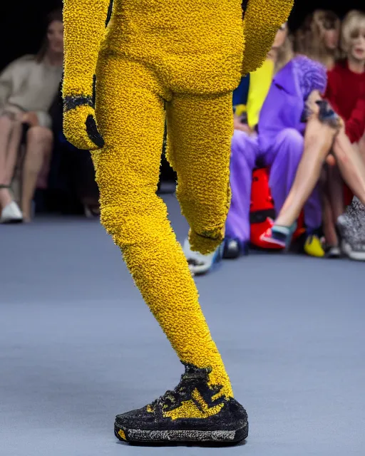 Prompt: Bart simpson hyperrealistic and heavy detailed balenciaga runway show of bart simpson , Leica SL2 50mm, vivid color, high quality, high textured