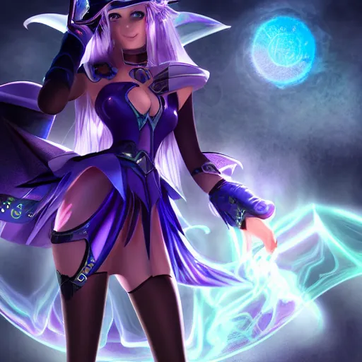 Image similar to beautiful dark magician girl, full body, mystical, ultra details, 8 k,