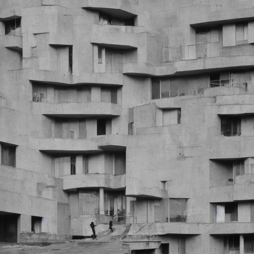 Prompt: the most average building by le corbusier