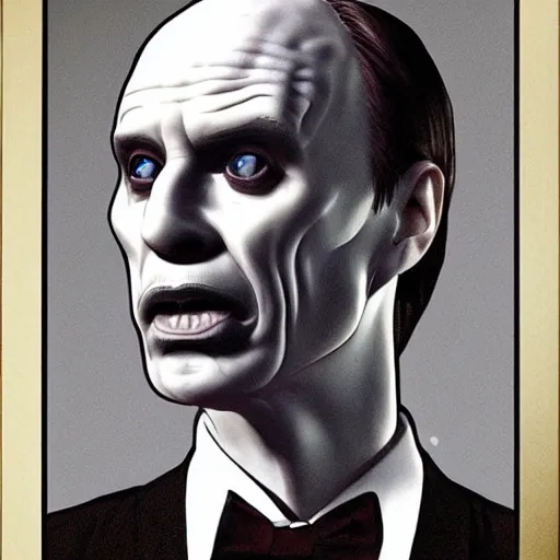 Prompt: 'Steve Buscemi as Lord Voldemort portrait'