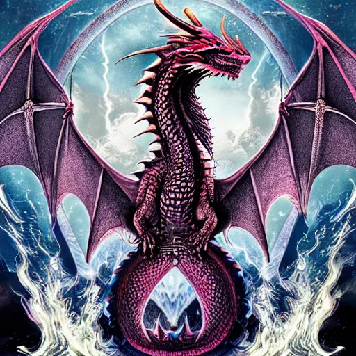 Image similar to dragon album art, cover art, poster