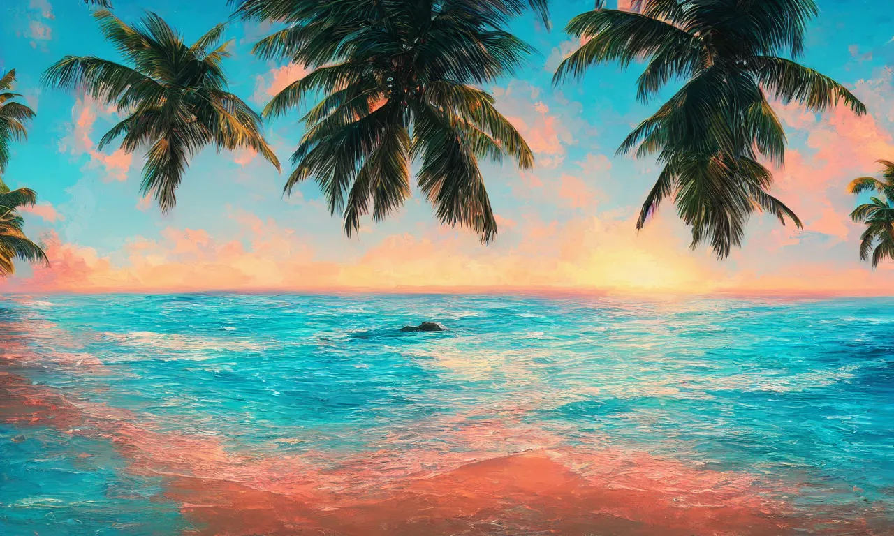 Image similar to paradise beach by alena aenami artworks in 4 k