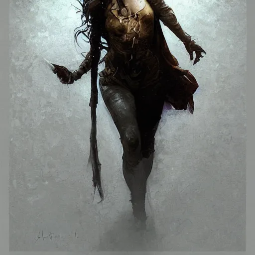 Image similar to ranni the witch, hyperrealistic full figure, bladerunner street alley, art of elysium by frank frazetta and by jeremy mann and by alphonse mucha, fantasy art, photo realistic, dynamic lighting, artstation, full figure poster, volumetric lighting, very detailed face, 4 k, award winning