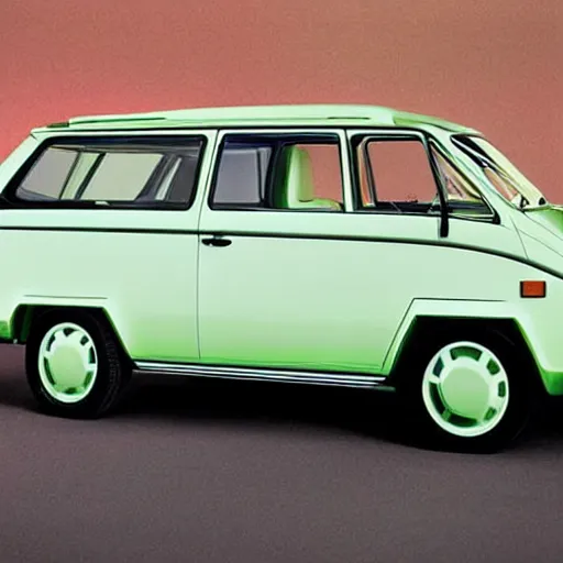 Image similar to 1980 Volkswagen designed by a lime, product photo,