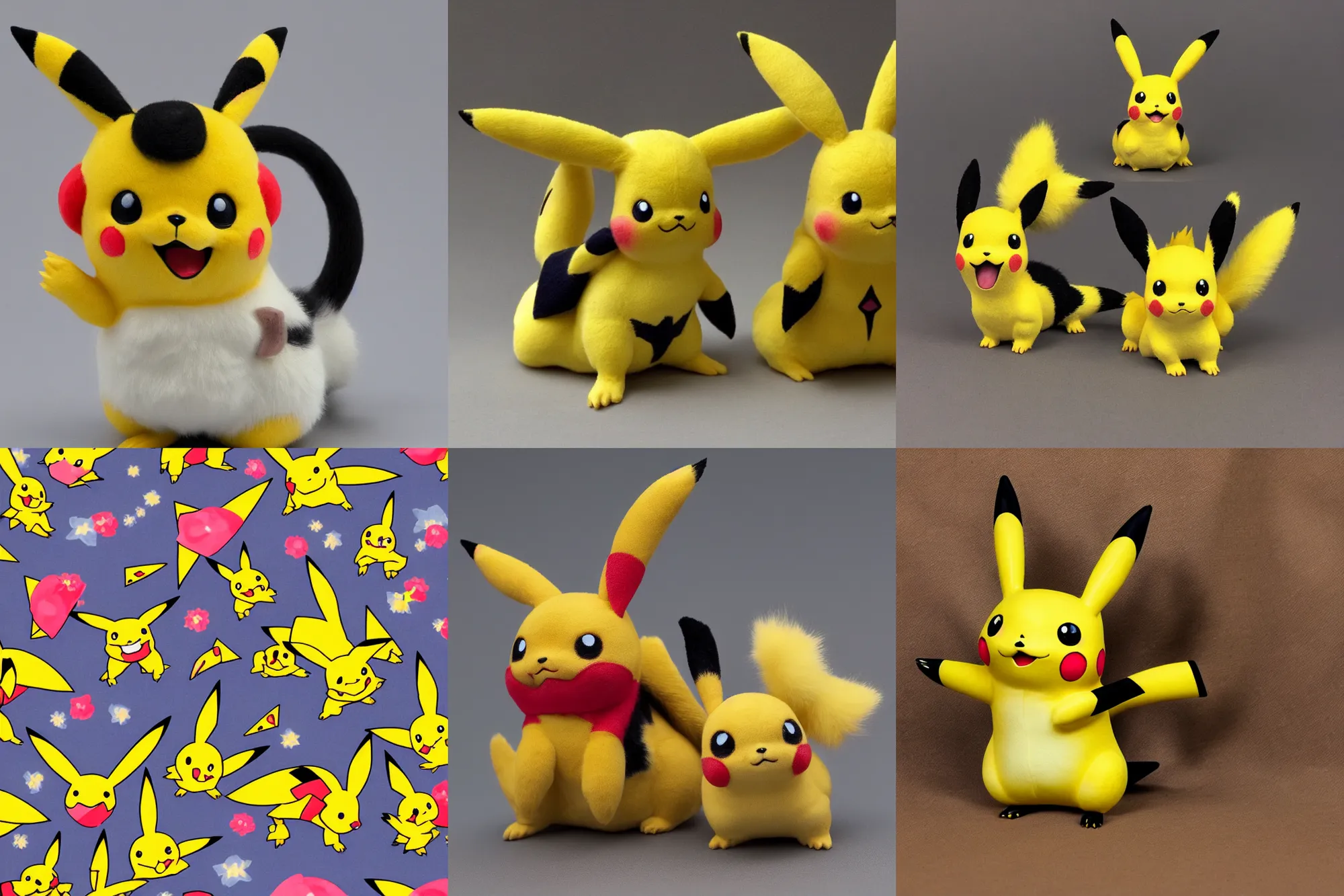 Prompt: Pikachu calico critter, detailed product photo