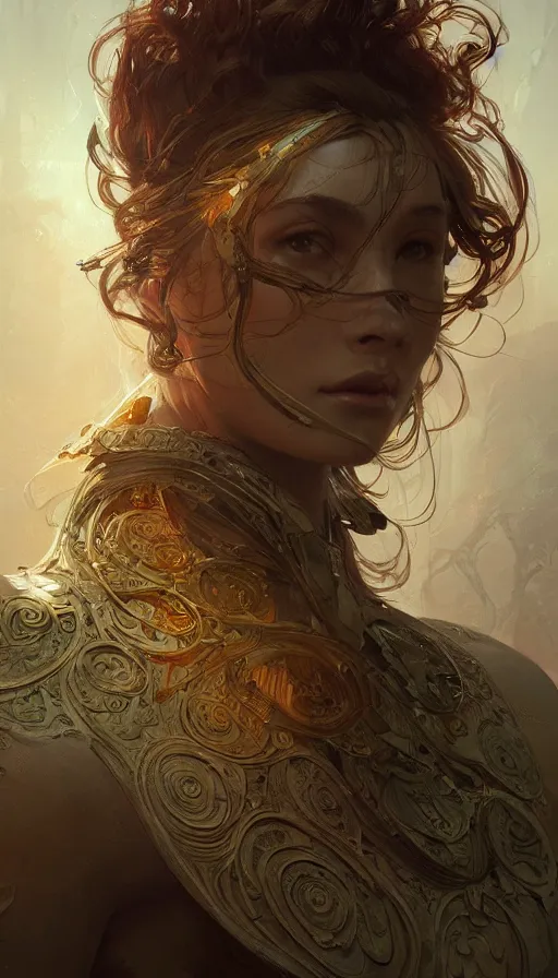 Image similar to time, fibonacci, sweat drops, insane, intricate, highly detailed, digital painting, artstation, concept art, smooth, sharp focus, illustration, Unreal Engine 5, 8K, art by artgerm and greg rutkowski and alphonse mucha