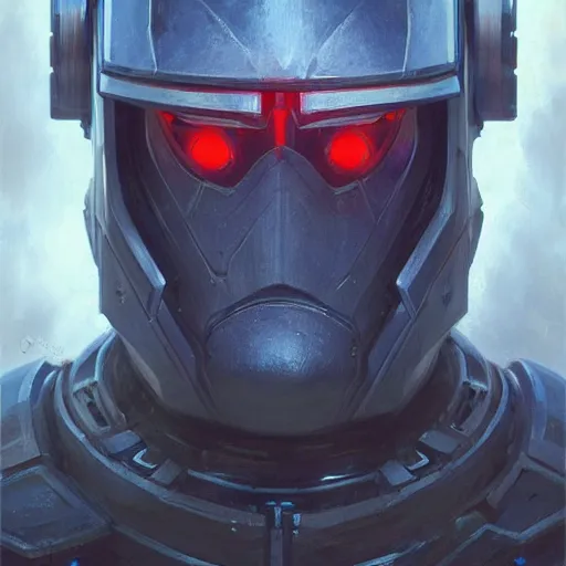 Image similar to the void knight as a realistic scifi cyberpunk knight, closeup portrait art by donato giancola and greg rutkowski, vintage retro scifi, realistic face, digital art, trending on artstation, symmetry!!