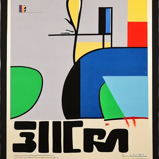 Image similar to A Singaporean propaganda poster designed by Joan Miro