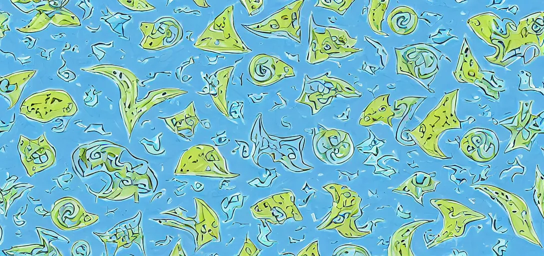 Image similar to pattern of water inspired by zelda wind waker