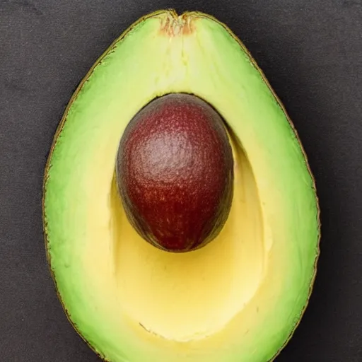 Prompt: photo of an avacado that has a person's face