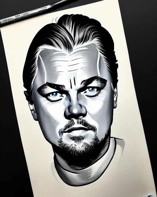 Prompt: painting portrait of leonardo dicaprio as a carp fish, cartoon, warm lighting, leonardo dicaprio has an carp fish body, movie poster, illustration by bartek fedyczak, erak note, tooth wu, neil richards, kan liu, siwoo kim, jisu choe, trending on art station