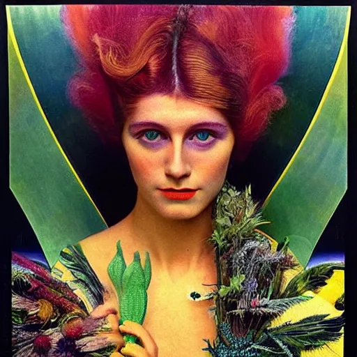 Image similar to beautiful futuristic super schizophrenic psychedelic superhuman, lush detail, national geographic, steichen, herb ritts, roger deakins, anne leibovitz, alphonse mucha, sharp focus, ultra - realistic, hyperrealism, isotonic