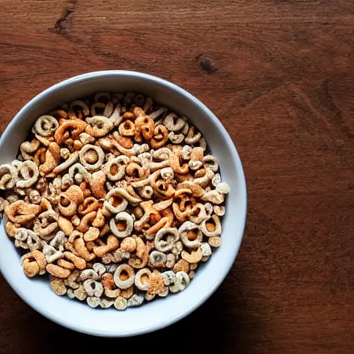 Image similar to a bowl filled with tiny bowls of cereal