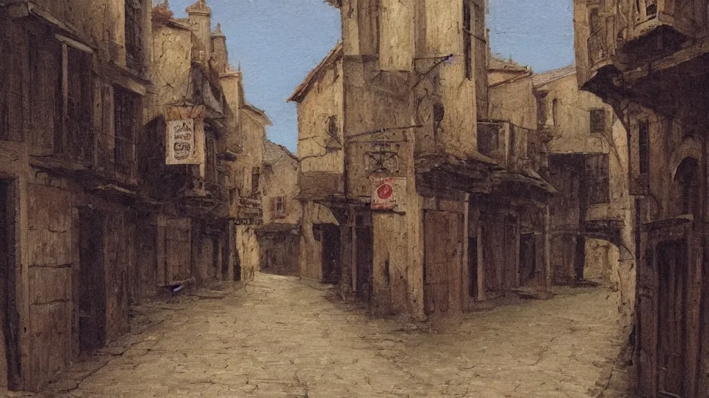 Image similar to an old street, by jean - baptist monge,