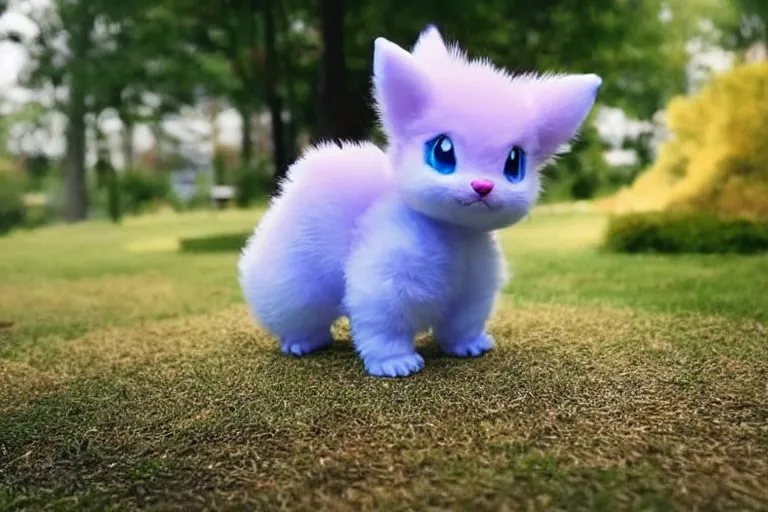 Image similar to real life glayceon pokemon, cute!!!, heroic!!!, adorable!!!, playful!!!, chubby!!! fluffly!!!, happy!!!, cheeky!!!, mischievous!!!, ultra realistic!!!, spring time, slight overcast weather, golden hour, sharp focus