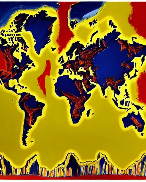 Prompt: a extremely ultra highly detailed majestic hi - res beautiful immaculate award winning painting stunning masterpiece of the ultra highly detailed continent of africa, zoom out, by jean - michel basquiat, 8 k, high textures, ultra hyper sharp, insanely detailed and intricate, super detailed, 8 k hdr ultra high quality