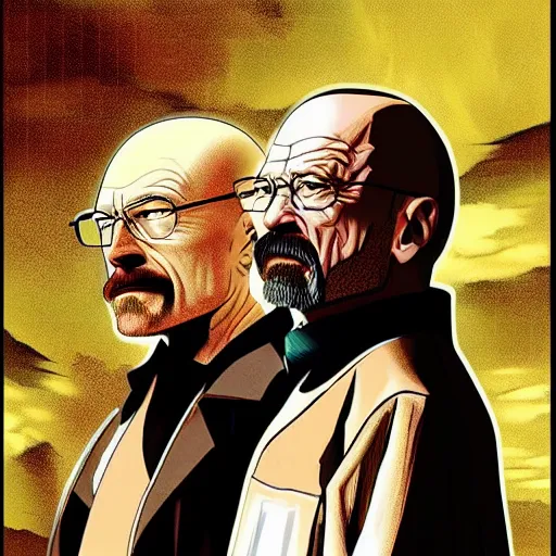 Prompt: walter white as a Japanese anima