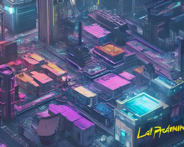 Image similar to fictional 3 d land plot, moe art style, isometric, inspired by cyberpunk 2 0 7 7, highly detailed map, realistic proportions, realistic lighting, hyperrealistic, octane render, unreal engine 5