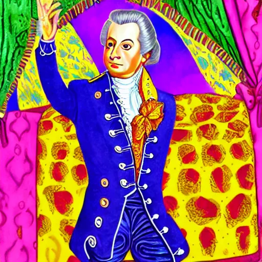 Image similar to original illustration of Mozart by Lisa Frank