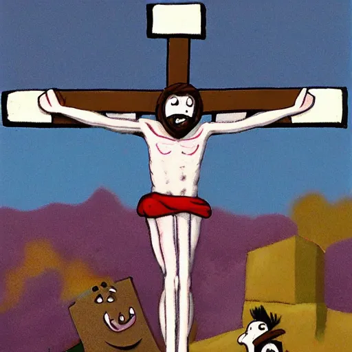 Image similar to grimace macdonald's crucifixion