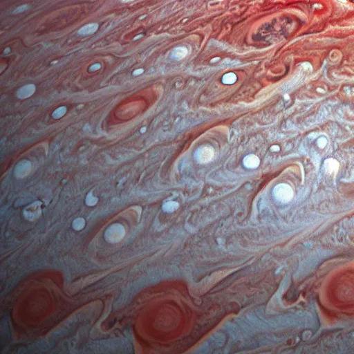 Image similar to japanese cherry field on the surface of jupiter