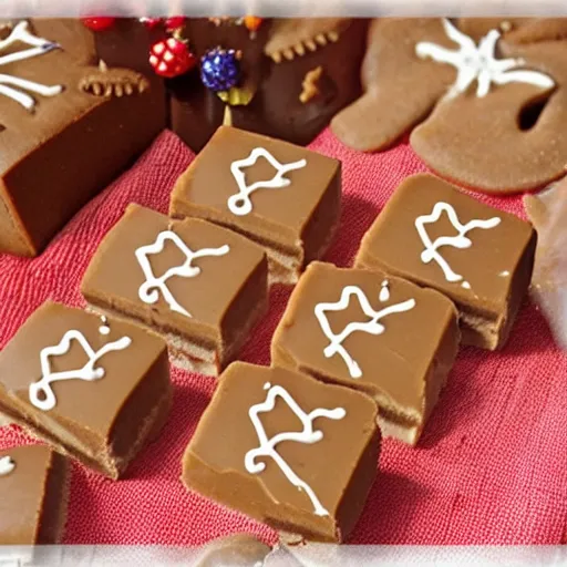 Prompt: gingerbread house fudge