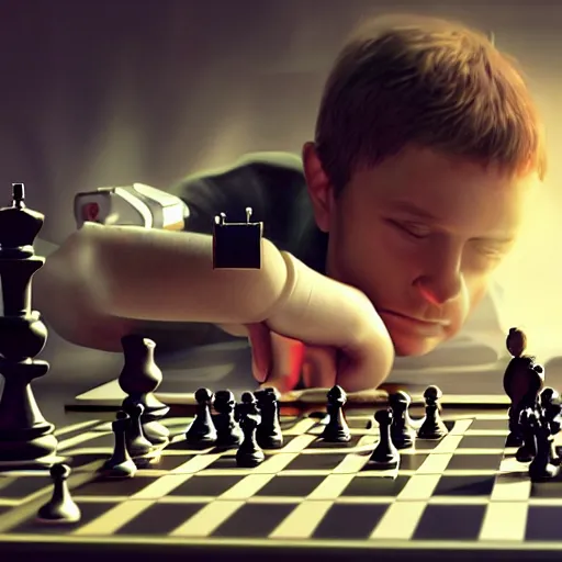 intense moments from the match between bobby fischer, Stable Diffusion
