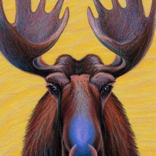 Prompt: “a very cool moose, pastel art”