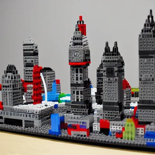 Image similar to London skyline made from lego