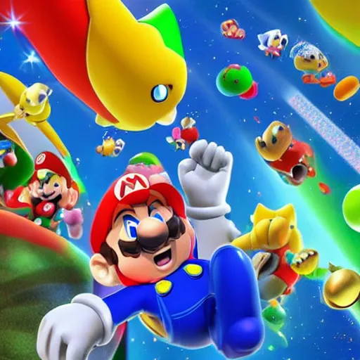 Image similar to Super Mario Galaxy