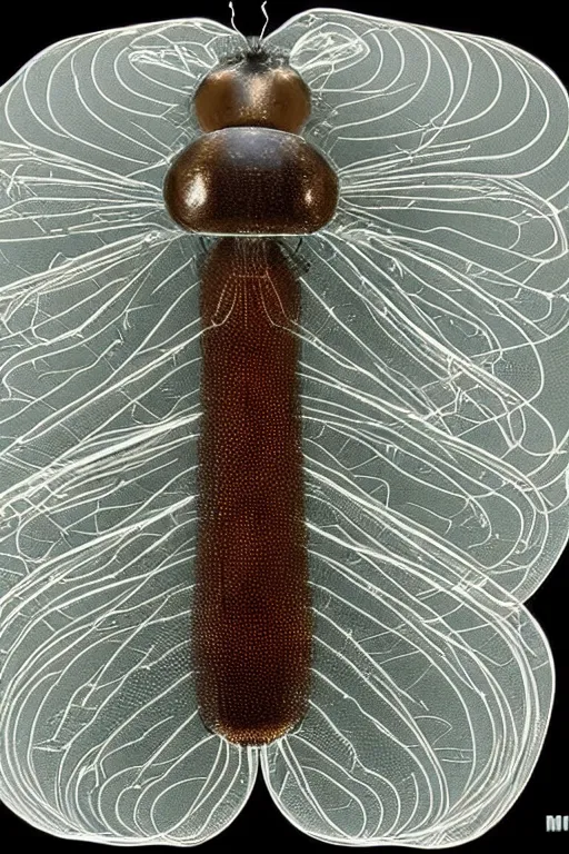 Image similar to transparent rare insect with reaction diffusion patterns. top view. high detail. by Moebius