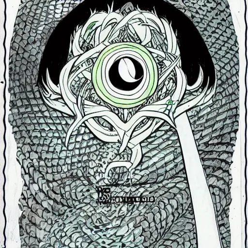 Image similar to shumah - gorath, manga cover, sharp drawing, ink, colored