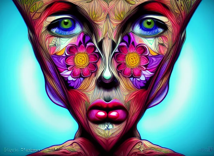 Image similar to symmetry portrait of floral borderlands 3 psycho intricate elegant highly detailed digital painting arts