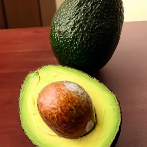 Image similar to avocado with the head of nathan fillion