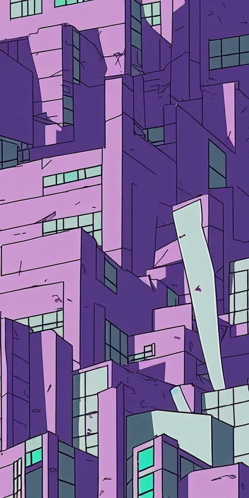 Image similar to evangelion unit 0 1 pallete, zoom shot, telephoto lens, low aperture street level, buildings collapsed