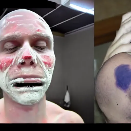 Image similar to a man bathed in milk for 6 days straight, this is what happened to his skin.. ( youtube video by chubbyemu )