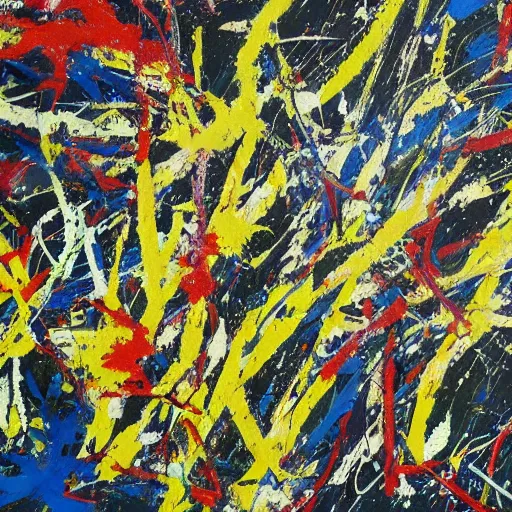 Image similar to a new original jackson pollock artwork