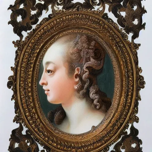 Image similar to hyperrealistic side portrait of a beautiful fish, intricate ornamental gothic rococo designs, heavily decorated,