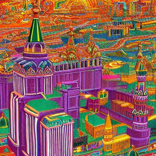 Image similar to city of moscow made out of candy, 1 9 2 0 ’ s colored pencil, highly detailed, highly accurate, abstract art, deep aesthetic, 8 k, highly ornate intricate details, cinematic lighting, rich colors, ray tracing, hyperrealistic, photorealistic, cinematic landscape, trending on artstation,