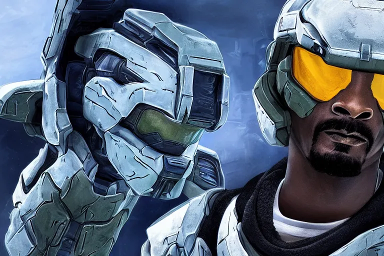 Image similar to snoop dogg in halo