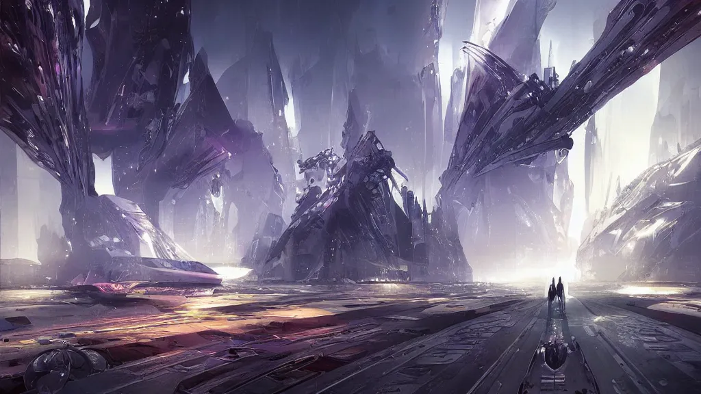 Image similar to artwork in the style of stephan martiniere.