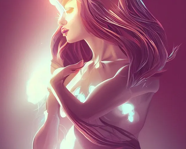 Image similar to lighting, a simple vector based illustration, by ross tran, artgerm, surrealism