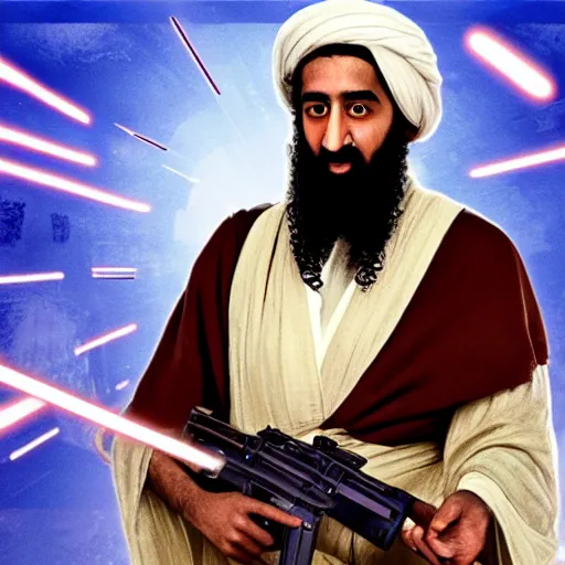 Image similar to osama bin laden in star wars episode, 8k resolution, full HD, cinematic lighting, award winning, anatomically correct